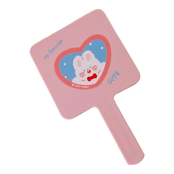 Espejo /espejo de tocador de un lado espejo cosmético/espejo para viajes mujeres niñas , Rosado
