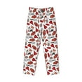 thumbnail image 2 of Vsdgher Red Food Print Mens Pajama Pants Sleep & Lounge Pants, PJ Bottoms With elastic waistb and Pockets, 2 of 5