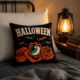 thumbnail image 5 of Halloween Throw Pillow Cover Festive Home Decor Cover for Sofas Chairs Beds 18x18 Linen Cushion Case by OVFUIZ, 5 of 6