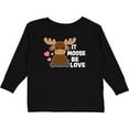 thumbnail image 3 of Inktastic It Moose Be Love with Cute Moose Boys or Girls Long Sleeve Toddler T-Shirt, 3 of 5