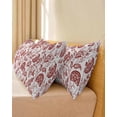 thumbnail image 4 of Boho Red Floral Body Pillow Cover 20 x 60 Inch Decorative Pillow Cover Vintage Farmhouse Paisley Plant Leaf Lumbar Pillowcase Seasonal Rectangle Cushion Case for Couch Sofa Bed Living Room, 4 of 7