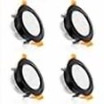 thumbnail image 3 of YGS-Tech 3 Inch LED Recessed Lighting Dimmable Downlight, 5W(40W Halogen Equivalent), 4000K Natural White, CRI80, Black Trim, LED Ceiling Light with LED Driver (4 Pack), 3 of 4