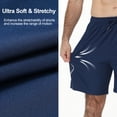 thumbnail image 6 of Zehisen Men's Athletic Shorts Zipper Pockets Quick Dry Lightweight Workout Running Basketball Shorts Navy M, 6 of 7