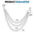thumbnail image 3 of Heavy Duty Wallet Keychain Pocket Jeans Trouser Chain for Wallet Pants,Jeans Chains Pants Chain for Men Women Punk Chain Pocket Chain Hip Hop Punk Jeans Chain Key Chain Goth Accessories,Silver, 3 of 9