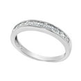 thumbnail image 2 of Precious Stars 14K White Gold 1/3ct TGW Round-cut Cubic Zirconia Channel-Set Wedding Band, 2 of 6