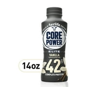Core Power Elite High Protein Shake with 42g Protein by fairlife Milk, Vanilla, 14 fl oz