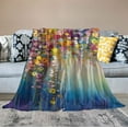 thumbnail image 2 of HENGT  Floral Blanket Purple Flowers Gifts for Mom Women Kids Girls Super Soft Cozy Plush Throw for Birthday Mothers Day Christmas Colorful, 2 of 6