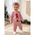 thumbnail image 4 of Cjfdfy Newborn Baby Boy Girl Christmas Fall Outfit Christmas Tree Present Box Embroidery Romper Headband Infant Cute My 1St Christmas Fall Winter Holiday Set 0-18M, 4 of 9