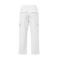 thumbnail image 4 of WERYOUNG Girls Pants Solid Color Wide Leg Cargo Sweatpants High Waist Elastic Drawstring Pocket Casual Street Trousers For Toddler Big Kids Versatile Bottom 9-10 Years, 4 of 7