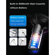 Compressed Air Duster, Cordless Electric Air Blower with LED Lighting for Computer, 2-Gear Adjustable Power Dust Cleaner, Rechargeable Portable Mini Blower for Electronics, Keyboard, PC & Car
