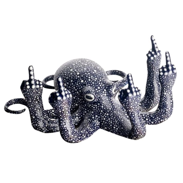 Miniatura De Pulpo De Animales, Estatua De Jardín, Barra De Mesa, Escultura Decorativa, Decoración Coleccionable De Animales Kearding HA040696-01