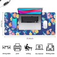 thumbnail image 5 of Long Mouse Pads for Desk,Pioneer Flower Floral Print Pattern Desk Mats on Top Of Desks, Desk Mouse Pad Extra Large with 3mm Non-Slip Base and Stitched Edge for Gaming,Office,Work,Home 35.4"x15.7", 5 of 6