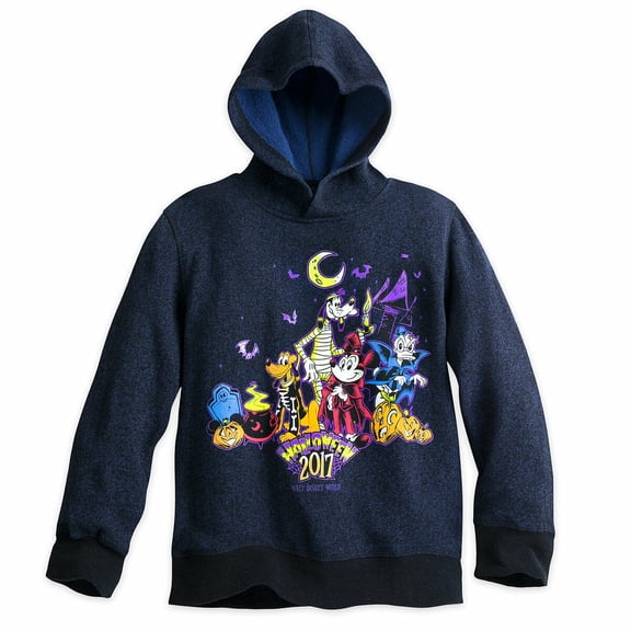 Disney Store Mickey Pluto Goofy Donald Halloween Hoodie Boys Size S 2017