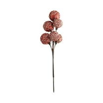 geerera Artificial Berry Stems Branch, Glitter Christmas Picks, Christmas Faux Holly Colorful Berries Branch for Filler Vase Home Xmas Tree Party Holiday Decor