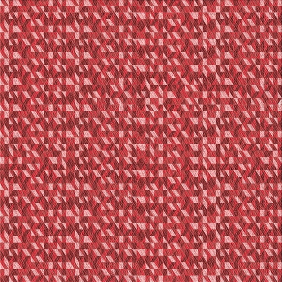 Ahgly Company Indoor Square Patterned Ferrari Red Area Rugs, 6' Square