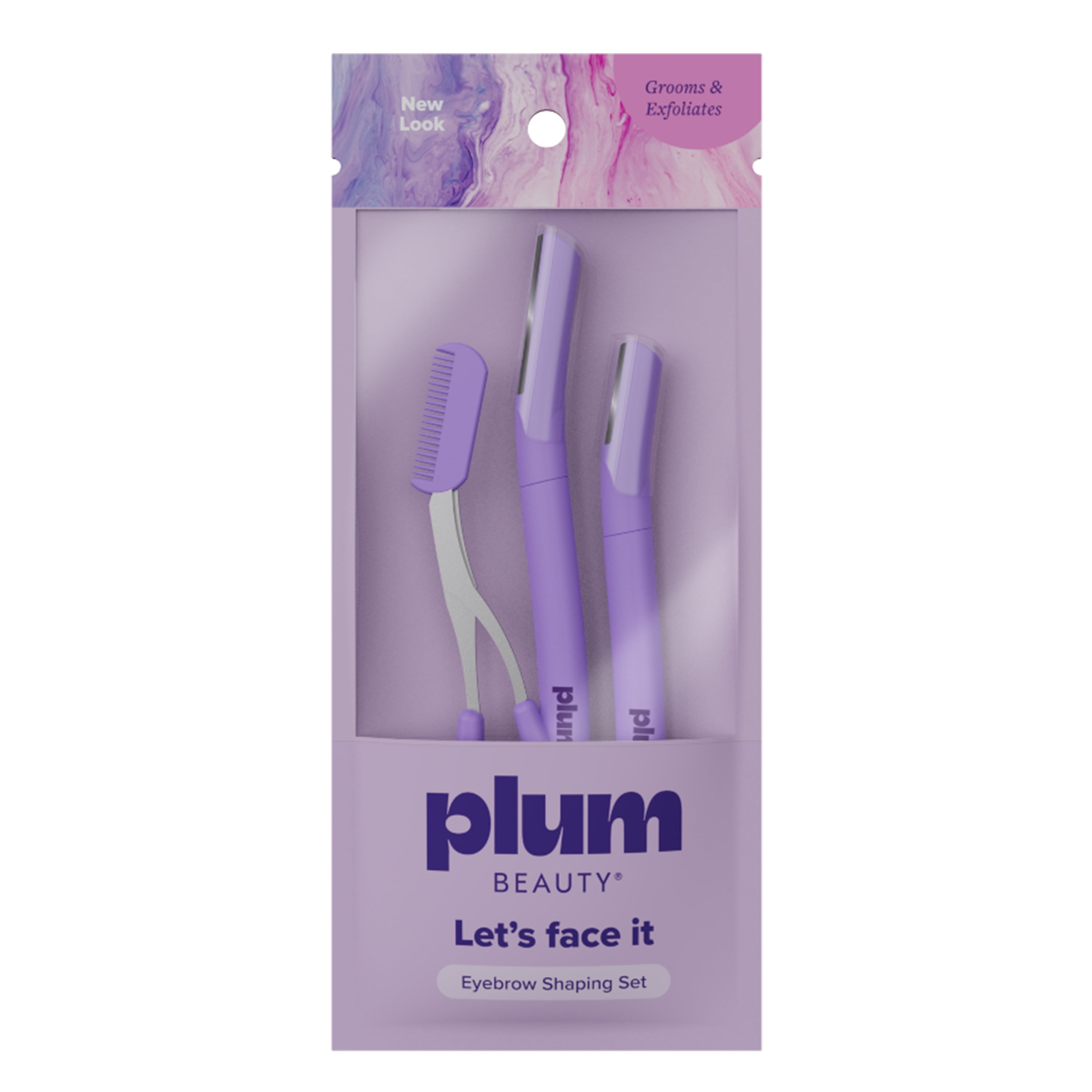 (2 pack) Plum Beauty Eyebrown Shaping Tool Set 3pc