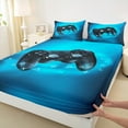 thumbnail image 3 of Manfei 3D Game Console Twin Sheet Sets, Modern Gamepad Lover Twin Fitted Sheet, Teens Kids Boys Girls Flat Sheet, Lightweight Room Decor, 3-Piece, 3 of 7