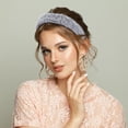 thumbnail image 4 of Diadema esponjosa y suave de Unique Bargains, banda para el cabello de color sólido para mujeres, diadema de lana de cordero gris, 4 of 7