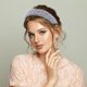 thumbnail image 4 of Diadema esponjosa y suave de Unique Bargains, banda para el cabello de color sólido para mujeres, diadema de lana de cordero gris, 4 of 7