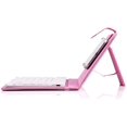 thumbnail image 3 of Clavier Sans Fil Bluetooth avec Étui en Cuir Détachable, Compatible avec Cellulaire 4.5 Pieds'-6.8 Pieds', pour Android/Windows/iOS Téléphone Intelligent, Rose, 3 of 7