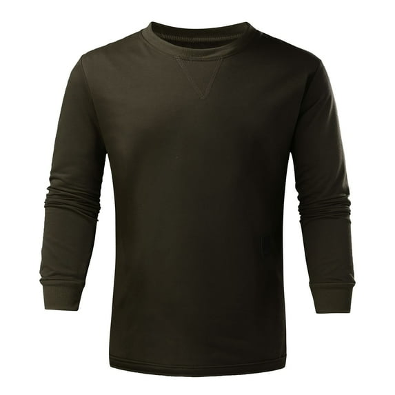 KaLI_store Men Graphic T Shirts Long Sleeve Men's Crewneck Sweatshirt, Pullover Sweatshirt for Men Army Green,XL
