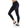 thumbnail image 6 of Santic Women's Bike Pants Cycling Tights Padded Bicycle Long Trousers Bike Tights Purple 2XL, 6 of 8