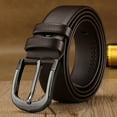 thumbnail image 3 of Faux Leather Belt Causal Simple Single Prong Buckle Belt Pin Buckle Belt for Men, 3 of 10