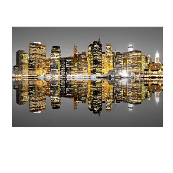 Startonight Mural Wall Art City Reflection - Urban Theme Photo Wallpaper 100" x 140"