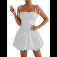 thumbnail image 1 of Vestido Corto de Verano con Tirantes Finos, Espalda Descubierta, Fruncido, Estilo Y2K, para Fiesta, Club y Pantalones Cortos Incorporados L, 1 of 10