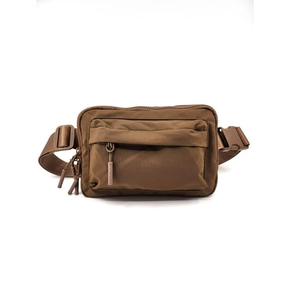 Women’s Nylon Double Compartment Belt Bag Fanny Pack