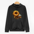 thumbnail image 2 of RUIYC Sunflower Shirts Floral Print Graphic Tees Womens Casual Mothers Day Shirt 4th of July T Shirt Long-sleeved Hoodie, 2 of 4