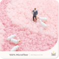 thumbnail image 4 of Cat Paw Bath Rug Bathroom Rug Bath Mat Non-Slip Soft Shower Rug Plush Microfiber Water Absorbent Thick Shaggy Floor Mats, Machine Washable, Pink, 4 of 7