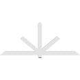 thumbnail image 4 of 84"W x 35"H x 2"D x 4"F, 10/12 Pitch, Kennewick Architectural Grade PVC Gable Bracket, 4 of 8