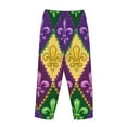 thumbnail image 5 of Xecao Mardi Gras4 Women's Straight Lounge Pajama Pants: The Epitome of Relaxed Sleepwear, 5 of 9