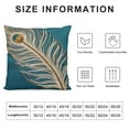 thumbnail image 5 of COMIO Peacock Feather Throw Pillow Covers Decorative Pillowcase with Zipper, 5 of 5