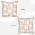 thumbnail image 3 of Haiem Rabbit Print Velvet Soft Solid Decorative Square Throw Pillow Covers Set with Elegant Piping Christmas Cushion Case for Sofa Bedroom Car-18"x18", 3 of 8