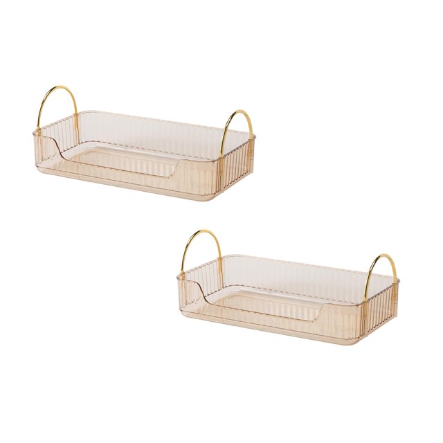 Spoon And Lid Rest Easy To Use Makeup Organizer And Disposal Makeup Storage Tray With Metal Handling Capability Countertop Organizer Neatly Organized Makeup Bathroom (single Side Storage Rack)
