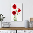thumbnail image 4 of HFDF Canvas Print Wall Art Red Poppy Flowers on White Wood Panels Nature Wilderness Digital Art Realism Chic Colorful Multicolor Ultra for Living Room, Bedroom, Office - 20x24inch Framed, 4 of 7