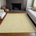 thumbnail image 5 of HomeRoots 665130 5 x 8 ft. Gold & Ivory Medallion Transitional Washable Machine Made Rectangle Area Rug with UV Protection, 5 of 9
