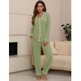 thumbnail image 4 of Conjunto de pijama ZMJ, pantalones largos de manga larga de 2 piezas, talla M, 4 of 7