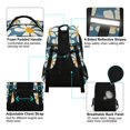 thumbnail image 4 of FORMRS Unisex Backpack Elementary School Travel Bookbag with Reflective Stripes, Whimsy Daisy Pattern, 4 of 7