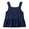 thumbnail image 5 of Tank Tops for Women V Neck Cute Cotton Linen Sleeveless Vacation Vests, 5 of 6