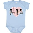 thumbnail image 3 of Inktastic Paris Pink Heart Eiffel Tower with Flowers Boys or Girls Baby Bodysuit, 3 of 5