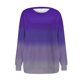 thumbnail image 2 of Gibobby Sudaderas para mujer Sudaderas de Halloween para mujer de gran tamaño camisetas de otoño y día festivo con cuello redondo(Morado,CH), 2 of 4