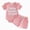 C95-Pink, variant on NIEWTR Girls Summer Clothing Sets 3-6 Months Newborn Baby Girl Summer Short Sleeve Ruffle Romper Shorts Set Infant Girls Outfits