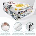 thumbnail image 4 of Twin Quilt Set 68''x86'', Botanical Flowers Lightweight Summer Bedspread Coverlet Set with 2 Pillow Shams, Farmhouse Pastoral Floral Plants Breathable All Season Quilt Bedding for Dorm/Bedroom, 4 of 9