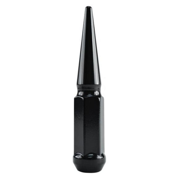Metal Lugz MTL7004K6-BLK 14 x 1.5 in. Black Cone Seat 6 Spiked Lug Nuts