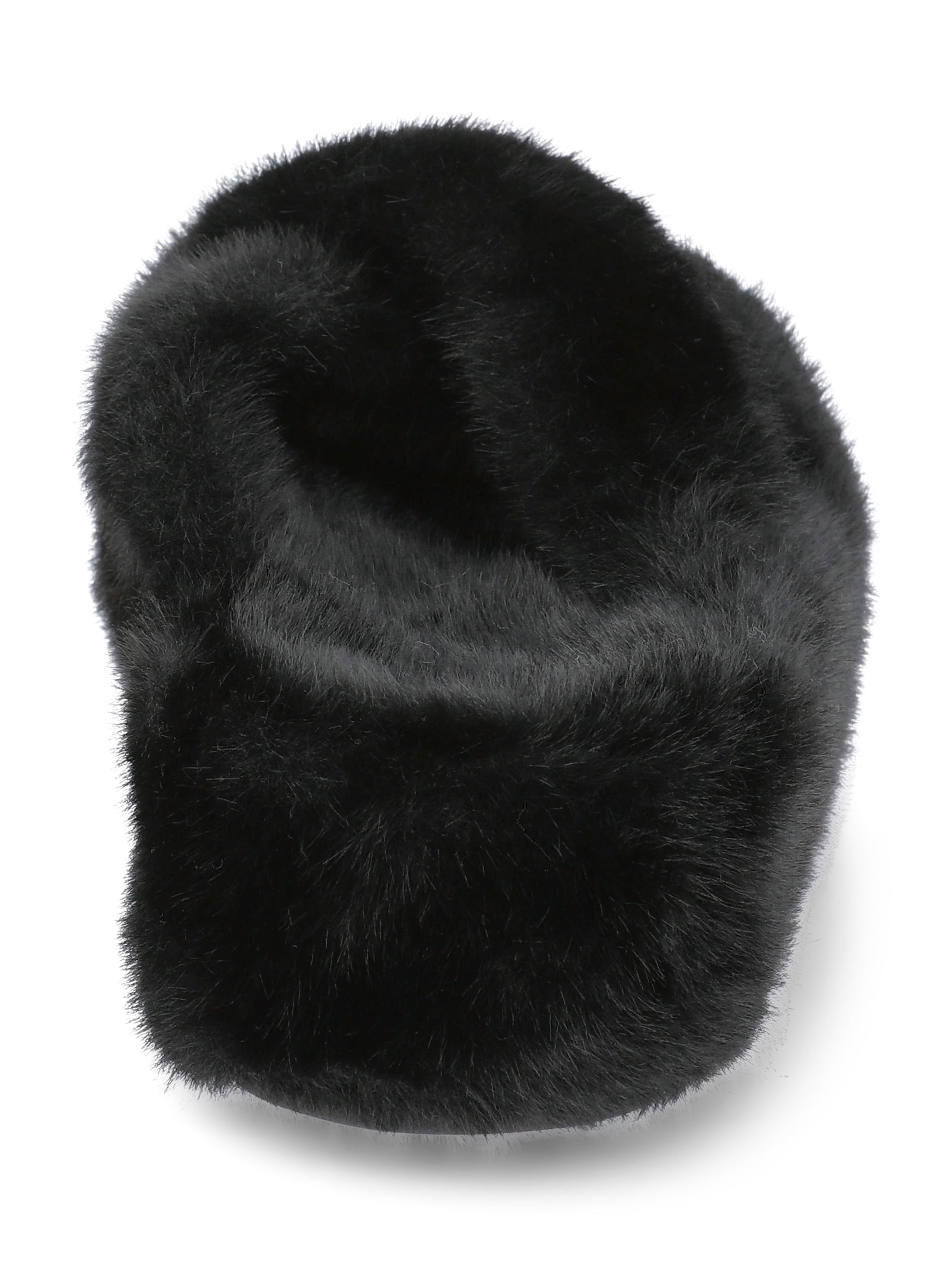 No Boundaries Women's Faux Fur Platform X-Band Slippers