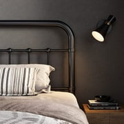 Allewie Queen Size Metal Platform Bed Frame with Victorian Style Wrought Iron-Art Headboard/Footboard, Black