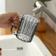 thumbnail image 4 of Portacepillos de dientes de plástico con vaso de enjuague - organizador de baño de 4,33x2,95x3,94 pulgadas, gris rosa marrón azul, base antideslizante, fácil de limpiar, 4 of 6